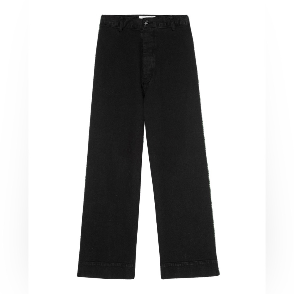 The Great. Seafair High Rise Wide Leg Jean in Black